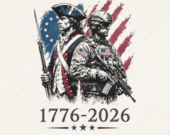 1776-2026 Soldier PNG, Veteran 4th Of July Semiquincentennial Patriot, Independence Day Sublimation