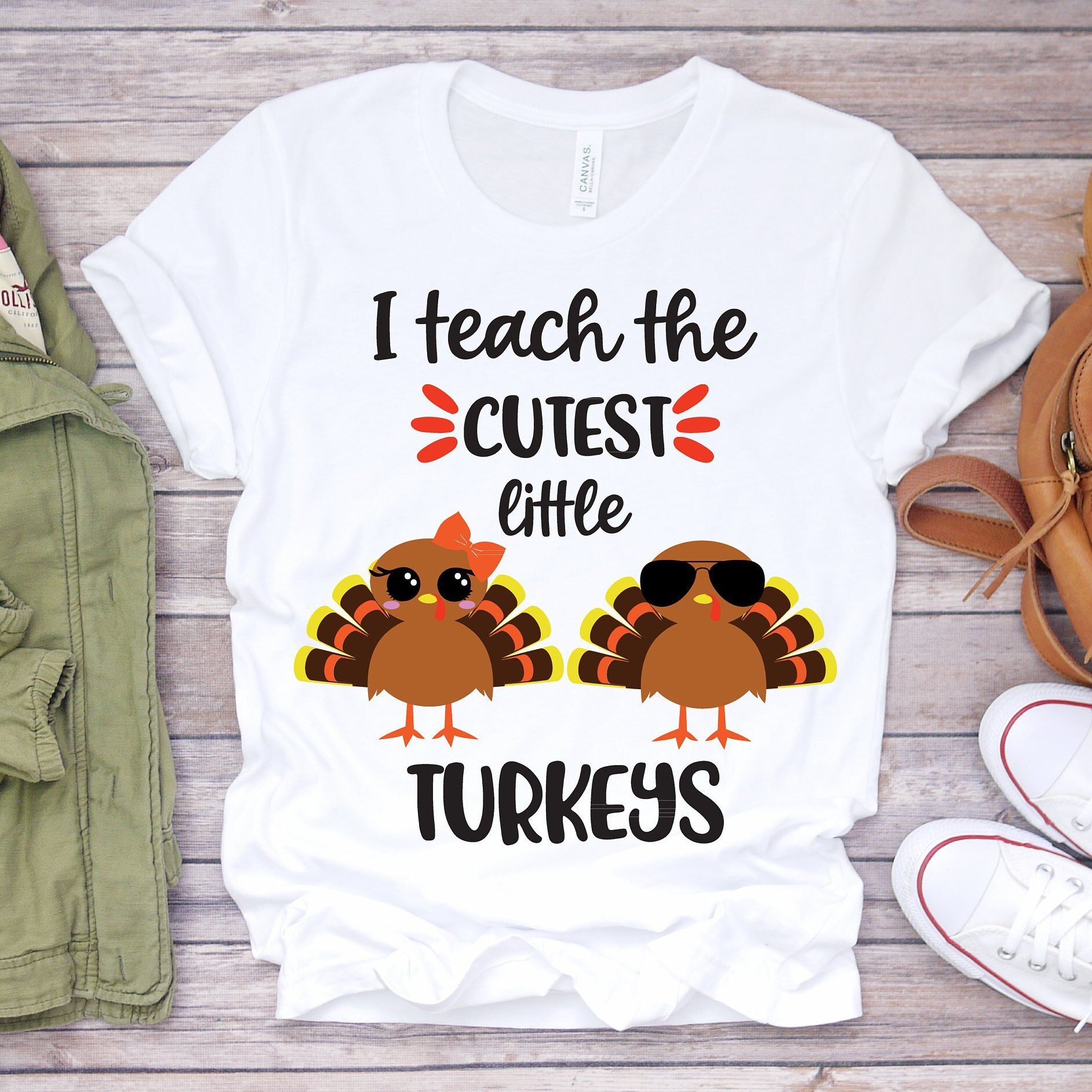 Download I teach the cutest little turkeys cut file svg png eps dxf ...