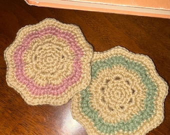 Scalloped Crochet Coaster PATTERN