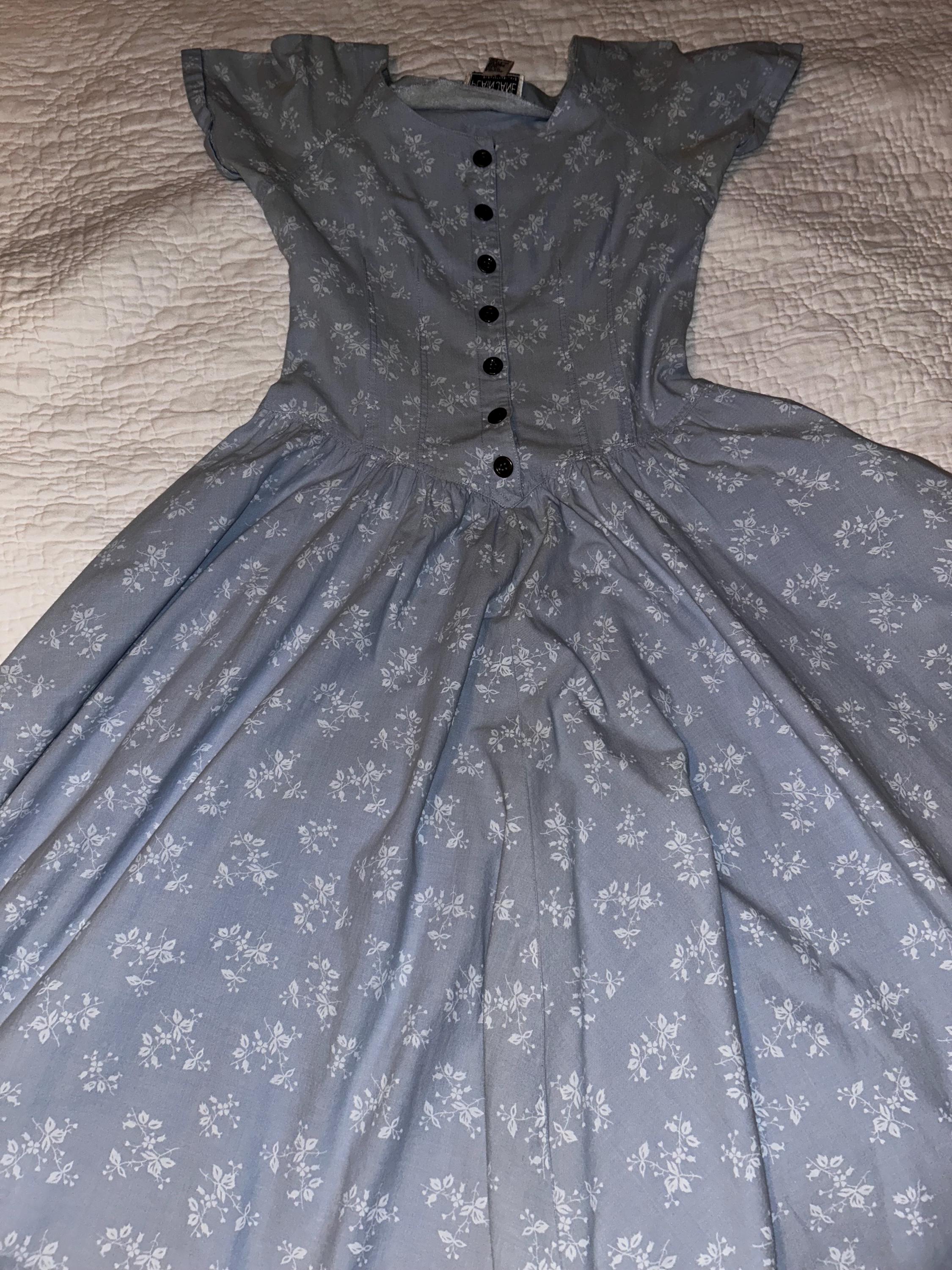 Denim Floral Dress - Etsy