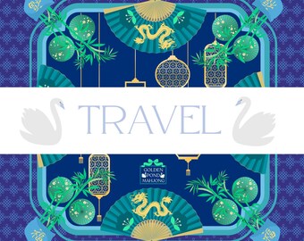 TRAVEL Summer Nights Mahjong Mat (21"x21")