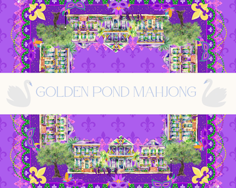 St. Charles Avenue Mardi Gras Mahjong Mat