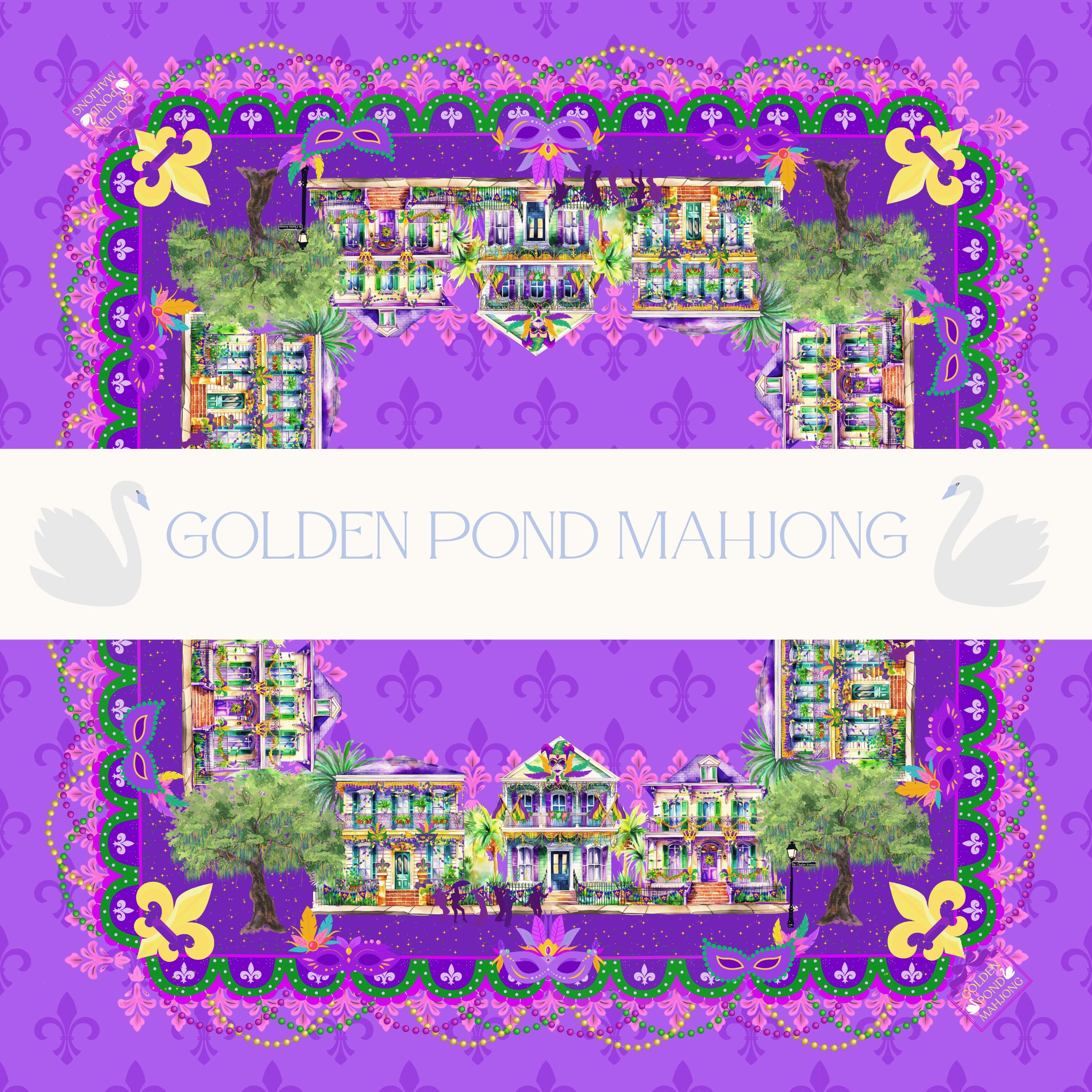 St. Charles Avenue Mardi Gras Mahjong Mat - Etsy