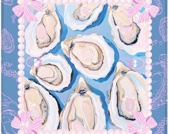 Oysters and Pearls Mahjong Mat with Bows