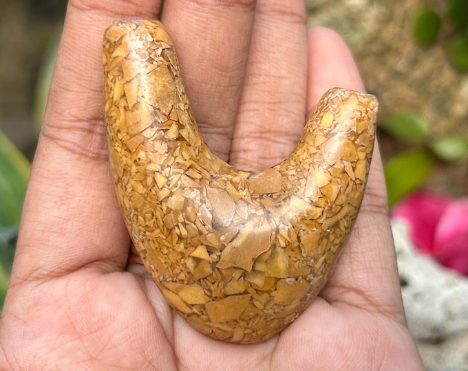 Bamboo Jasper Stone Kuripe Pipe , Handmade Ethnic Style pipe