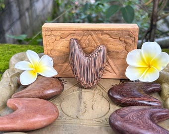 Kuripe pipe Love Shape style wood for your choice. Single block wooden kuripe.