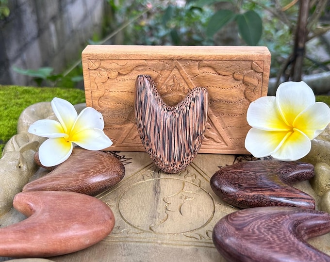 Kuripe pipe Love Shape style wood for your choice. Single block wooden kuripe.