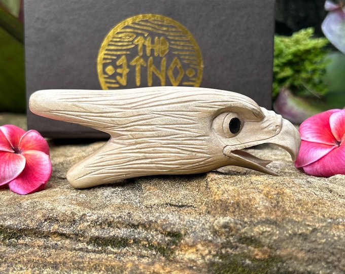 Kuripe "Eagle Head" Carved from single wooden block high quality carving of Crocodile wood.