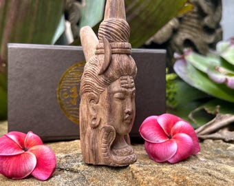 Kuripe “Shiva” Craved from single wooden block high quality carving durable Dark wood.