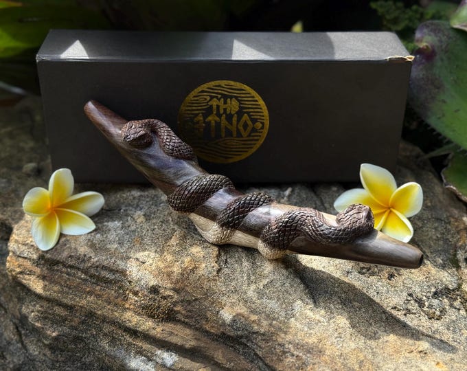 Tepi "Double Snake" carved from single wooden block of Dark wood