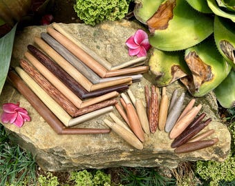 Tepi and Kuripe Set Double Nostril wood for your choice. Traditional Ethnic pipe. Classic double tepi pipe.