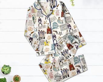 Hamilton Musical Pajama Set, Broadway Theater Sleepwear, Alexander Hamilton Eliza PJs, Revolutionary Nightwear, Gift for Him and Her