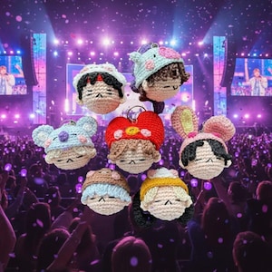 BTS|BT21 Virkad Nyckelring| Bangtan Sonyeondan| Kpop| Amigurumi