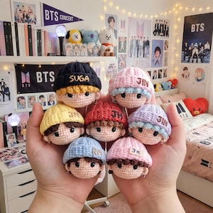 BTS|BT21 Virkad Nyckelring| Bangtan Sonyeondan| Kpop| Amigurumi