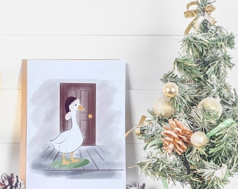 Funny Goose Christmas Card | Porch Goose Holiday Card | This Porch Goose Is Dressed to Sleigh | Cute Animal Christmas Card | Daydream Paperi