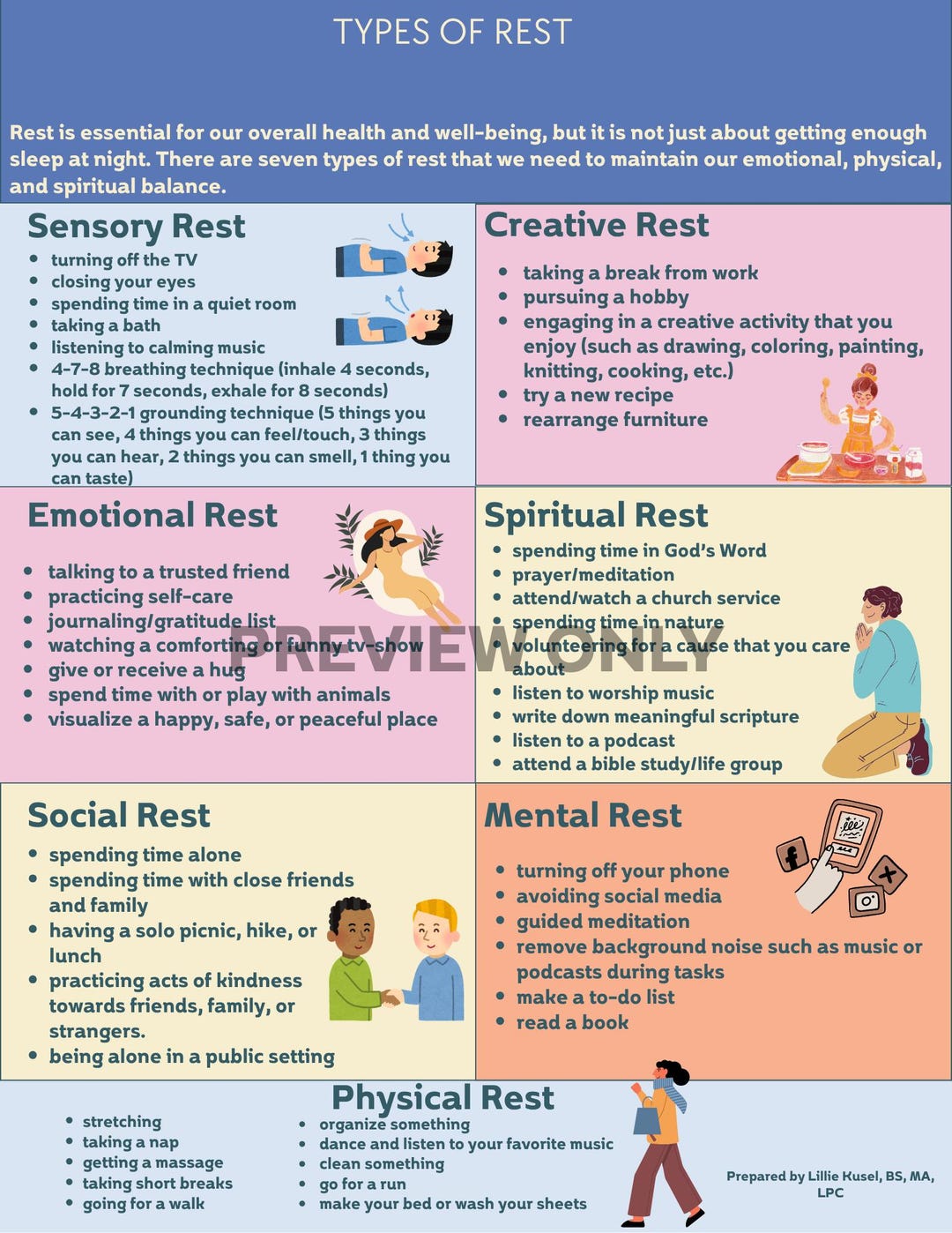 Types of Rest Handout - Etsy