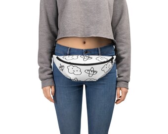 Planes and Clouds Fanny Pack, Belly Bag, Travel Bag, Travels, Travel Gift, Flight Attendant Bag, Pilot Bag, Digital Nomad, Jetsetter, Clouds