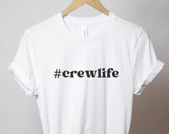 Flight Attendant T-Shirt, #Crewlife, Flight Crew Shirt, Aviation, Pilot, Crew Life, Gender Neutral, Unisex Cotton t-shirt