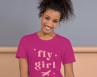 Fly Girl Shirt, Flight Attendant Shirt, Pilot Shirt, Gift for Flight Attendant, Flight Attendant Graduation, Flight Attendant Tee, Travelers