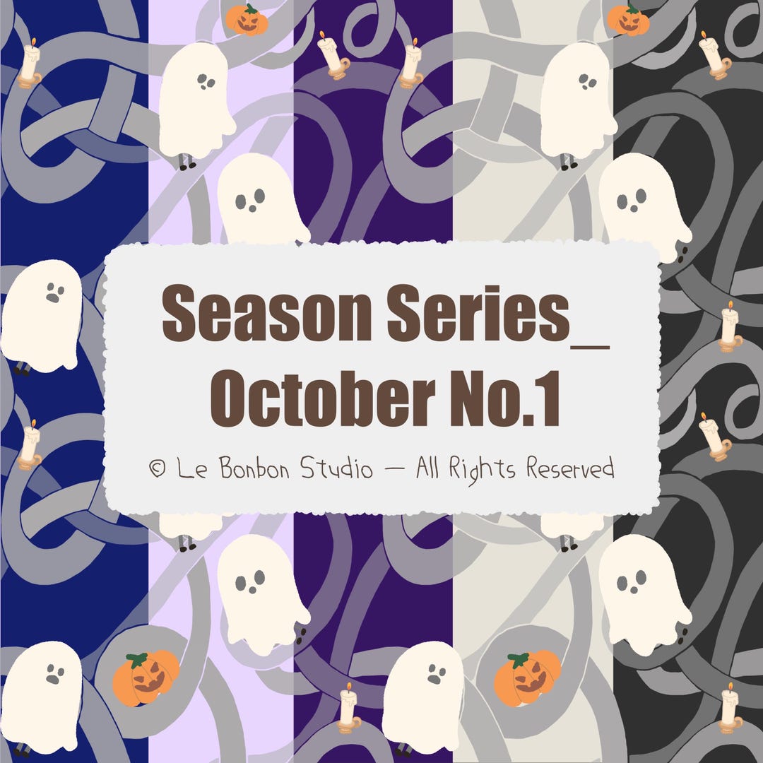 Cute Ghost Seamless Pattern (JPEG, PNG), Kawaii Halloween Digital Paper ...
