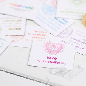 Positive Affirmation Cards with Mandalas for Mindfulness, Intuition and Self care image 4