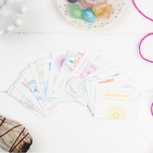 Positive Affirmation Cards with Mandalas for Mindfulness, Intuition and Self care image 9