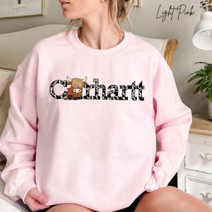 Sudadera Carhartt Cow: Sudadera con capucha divertida de granja imagen 3