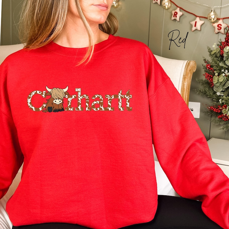 Sudadera Carhartt Cow: Sudadera con capucha divertida de granja imagen 8