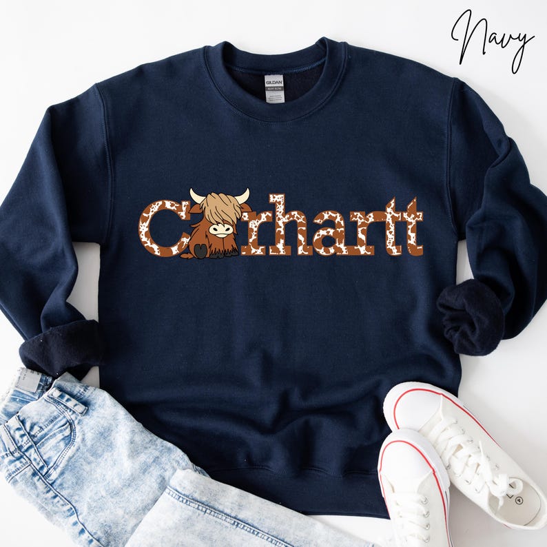 Sudadera Carhartt Cow: Sudadera con capucha divertida de granja imagen 2