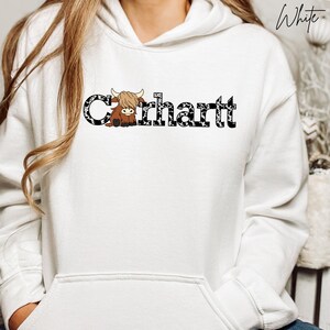 Sudadera Carhartt Cow: Sudadera con capucha divertida de granja imagen 7