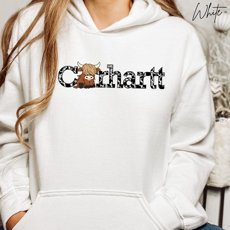 Sudadera Carhartt Cow: Sudadera con capucha divertida de granja imagen 7