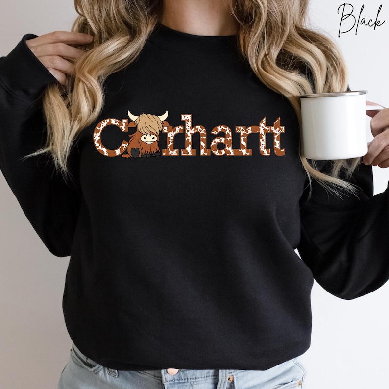 Sudadera Carhartt Cow: Sudadera con capucha divertida de granja imagen 6
