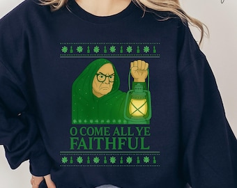 Sudadera navideña "Oh Come All Ye Faithful", jersey de los traidores