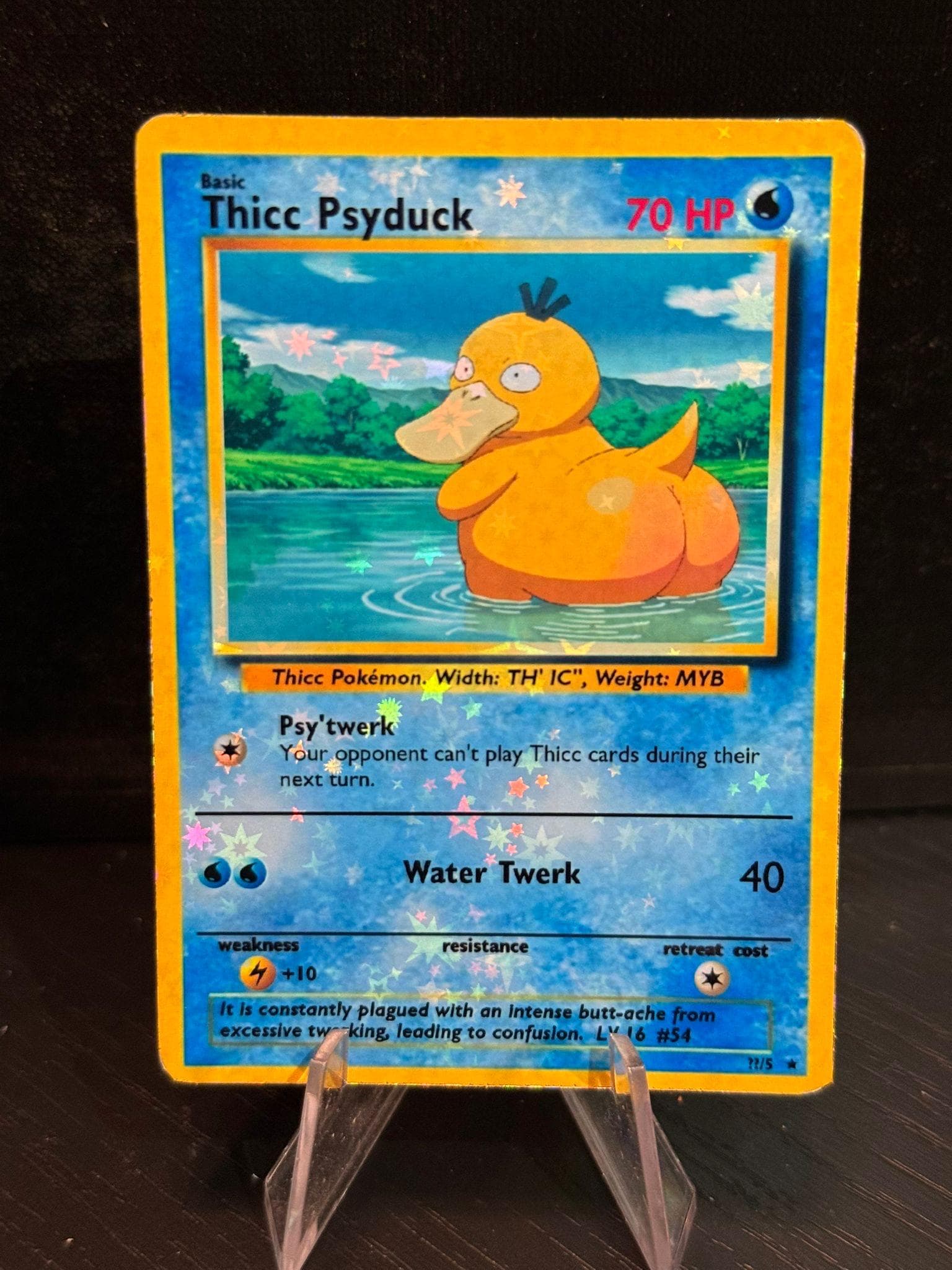 Thicc Psyduck Pokemon Card Handmade - Etsy Australia