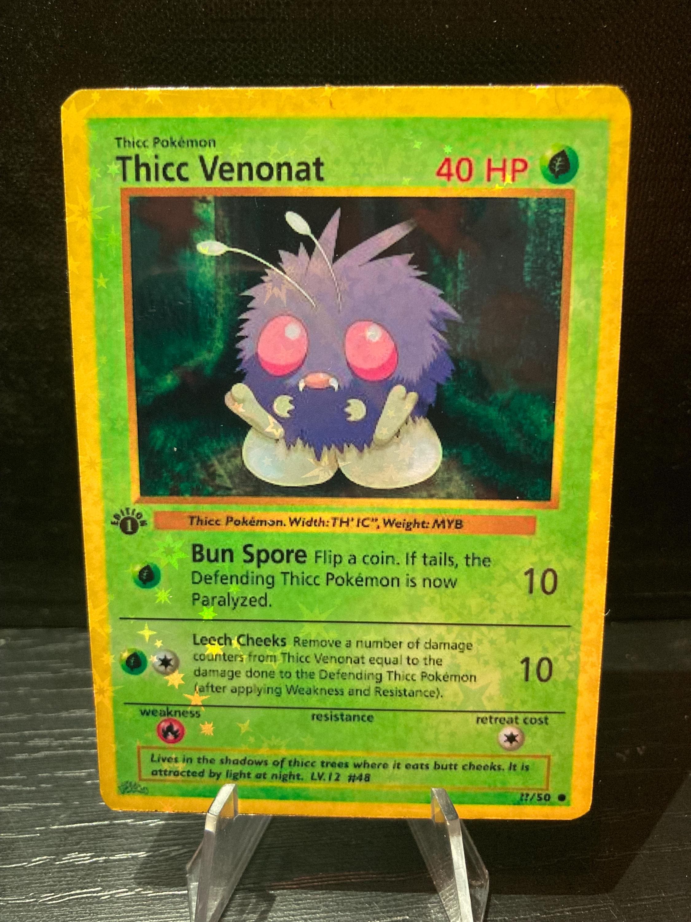 Thicc Venonat Pokemon Card Handmade
