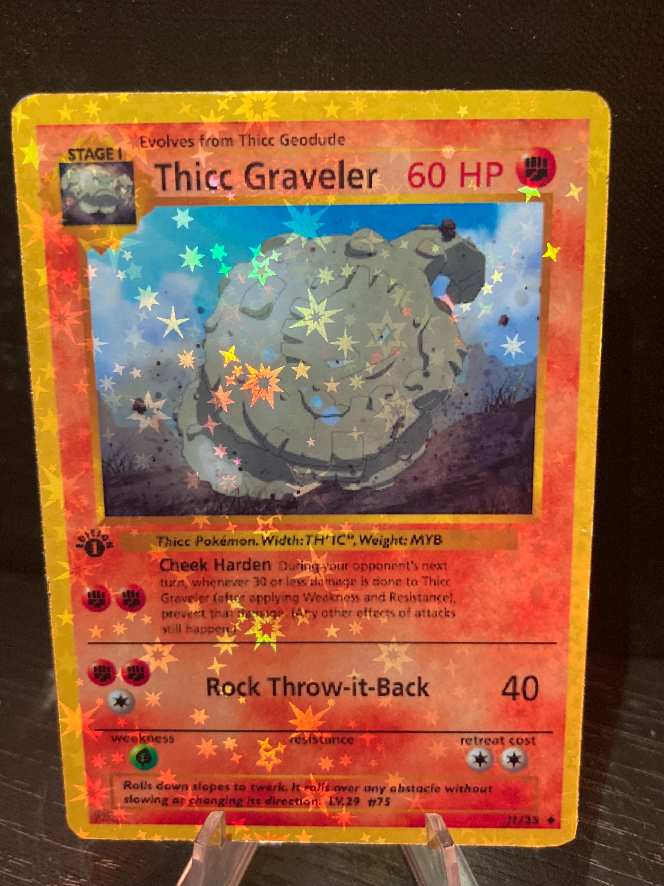Thicc Graveler Pokemon Card Handmade Thicc Graveler Pokemon Card Handmade