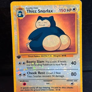 Thicc Snorlax Pokemon Card Handmade