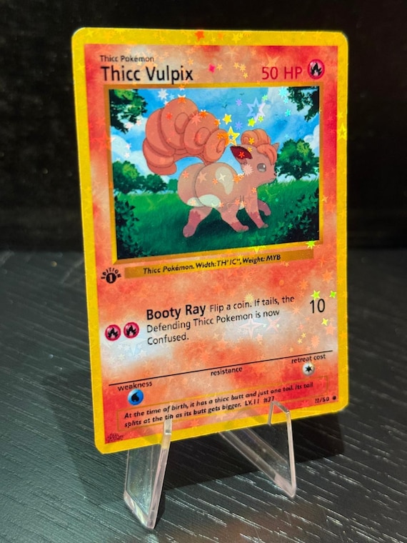 Thicc Vulpix Pokemon Card Handmade - Etsy