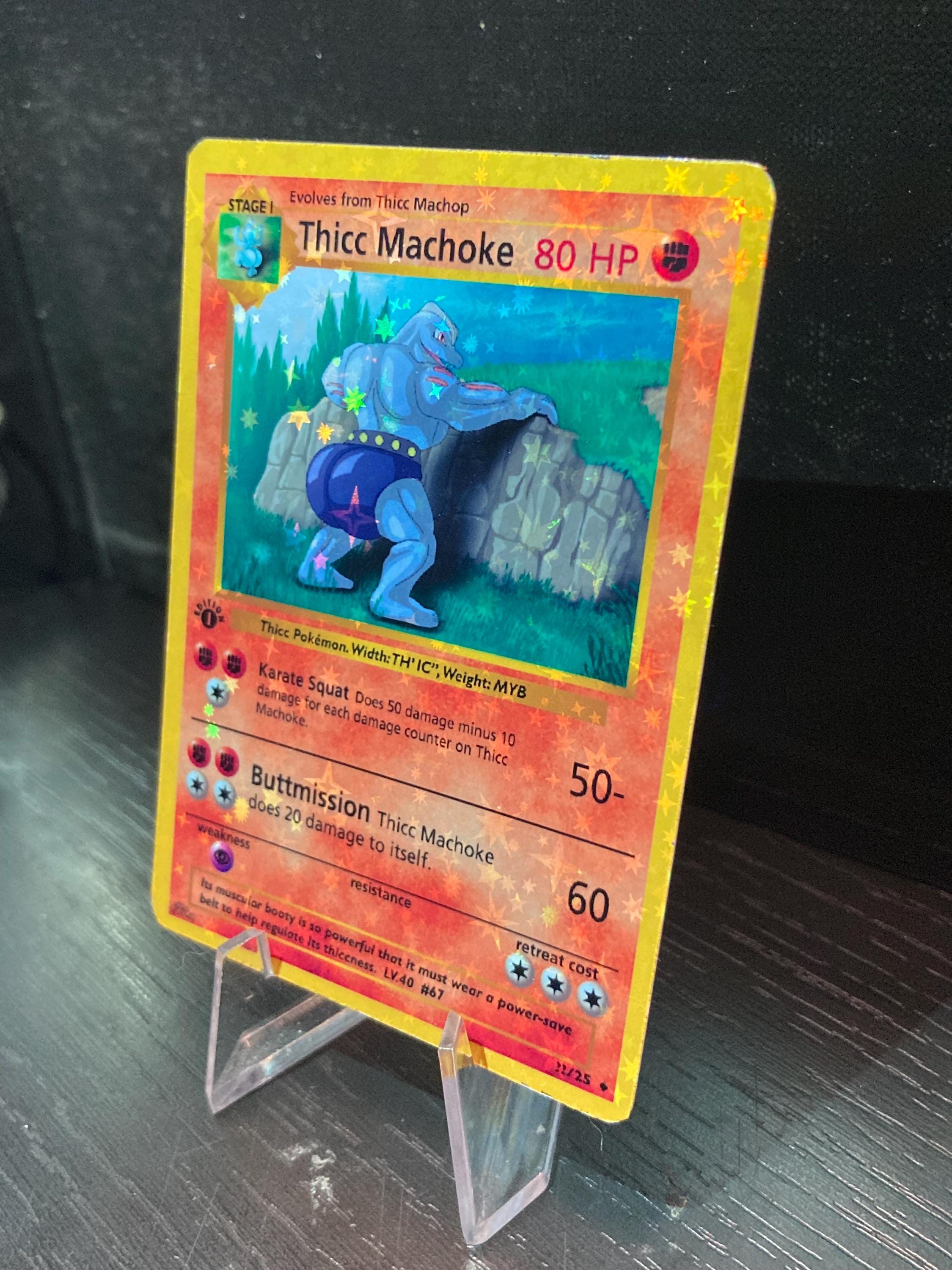 first edition machoke pokemon card · Base Set #34(Shadowless) [2FF] Submission (60) Does 20 damage to self. 1999 POKEMON BASE SET 1ST