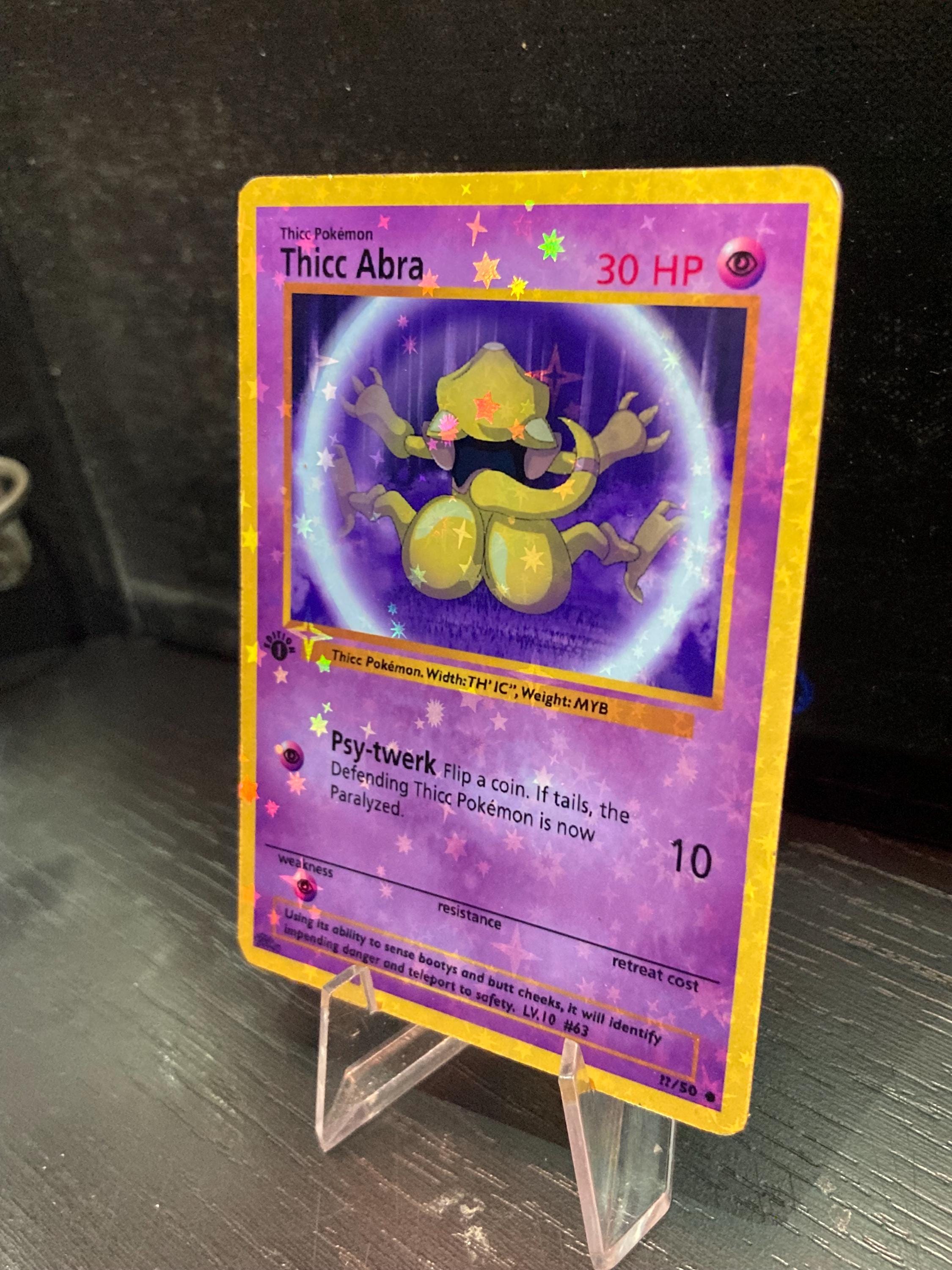 Thicc Abra Pokemon Card Handmade - Etsy