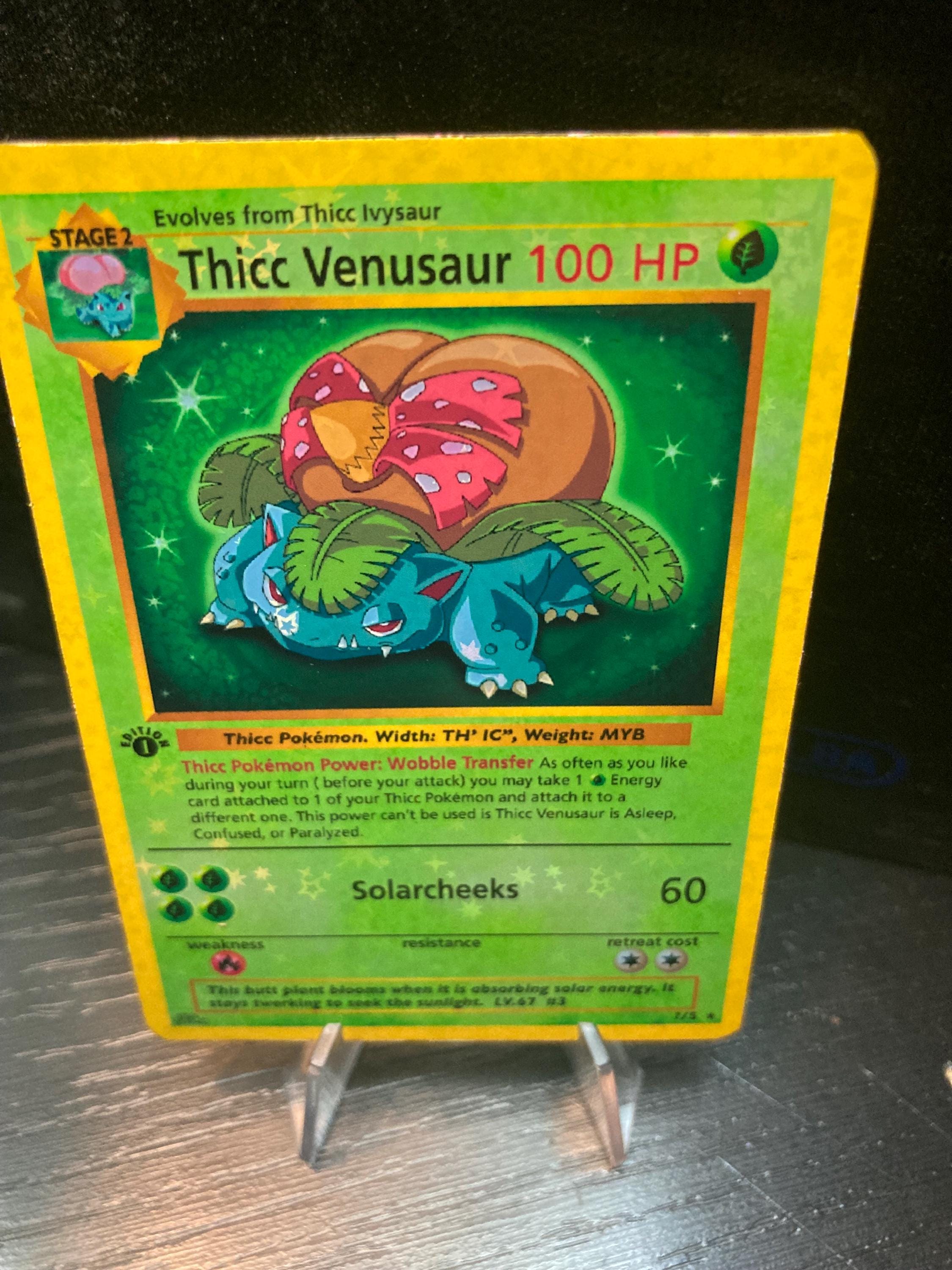 Thicc ポケモンカード アートフレーム Thicc Venusaur Pokemon Card Handmade - Etsy