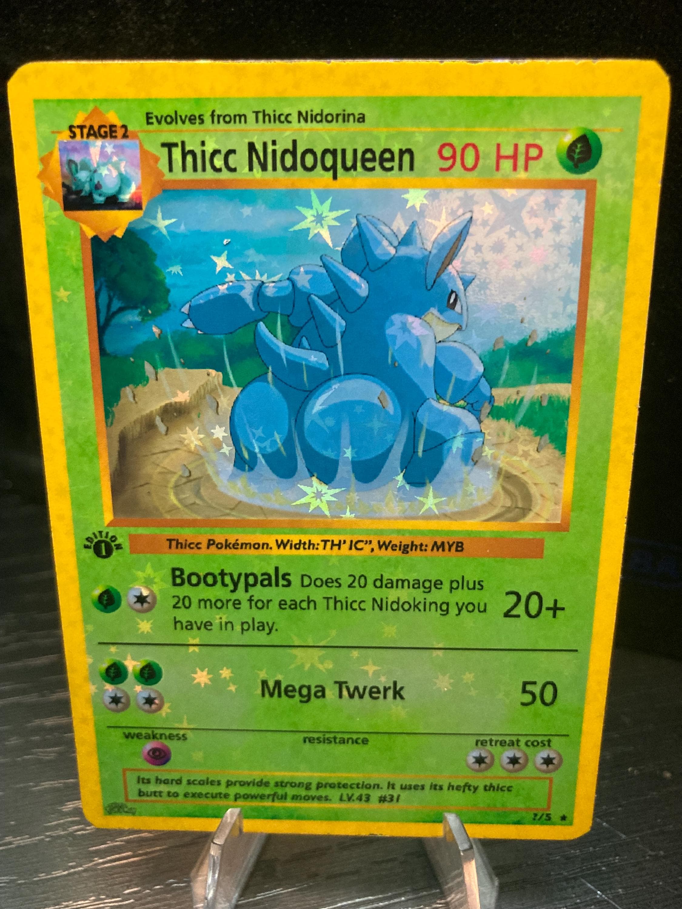 Thicc Nidoqueen Pokemon Card Handmade