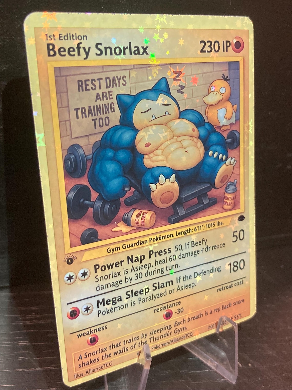 Beefy Snorlax Pokemon Card Handmade - Etsy