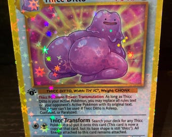 Carta Pokémon Ditto gruesa hecha a mano