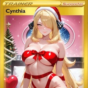 Cynthia Trainer Pokemon Card Handmade