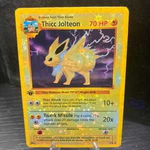 shiny jolteon pokemon card or Non 6 IV Pokmon Legends Z-A Competitive Customizabl Shiny Living Dex the trusted official grading guarantees its condition Shiny Jolteon Card - Etsy