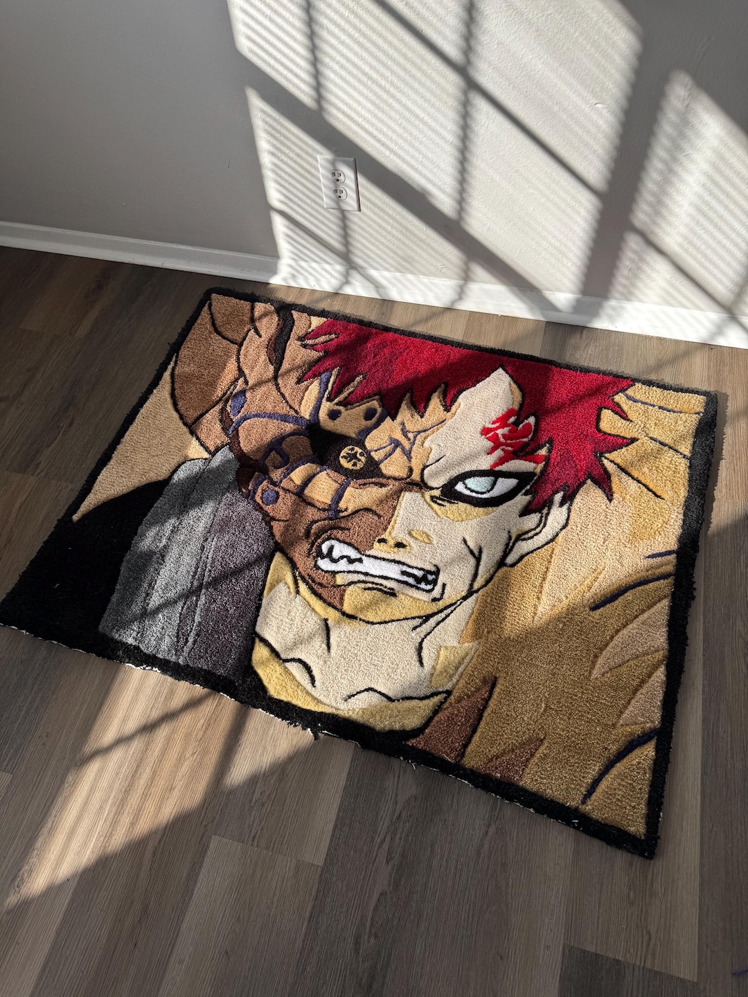 Hashira Rug Gaara Rug Naruto Anime Handmade Otaku Gaming Room Decor Gift for Anime ...