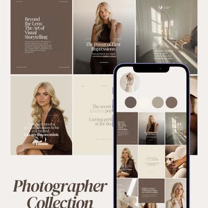 Minimal Photographer Canva Templates | Elegant Instagram Kit (Digital Download)