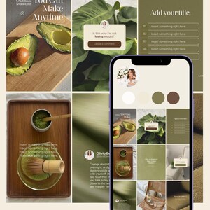 Nutritionist Branding Kit for Canva | Minimal Wellness Content Pack | Editable Neutral Social Media Templates