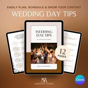 Wedding Planner Canva Template: Editable 12-Page Checklist & Tips Guide